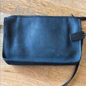 Coach Vintage 80's Navy Blue Leather  Bag